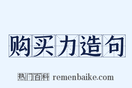 购买力造句是什么意思的图片